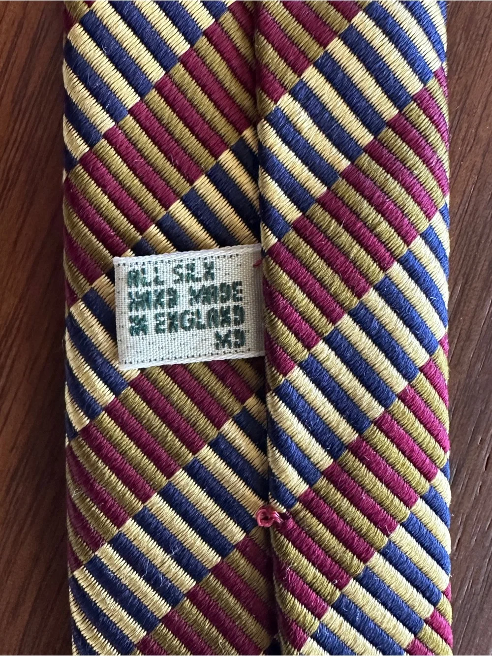 Burberry by Drakes Striped Burgundy, Navy & Cream Men's Tie